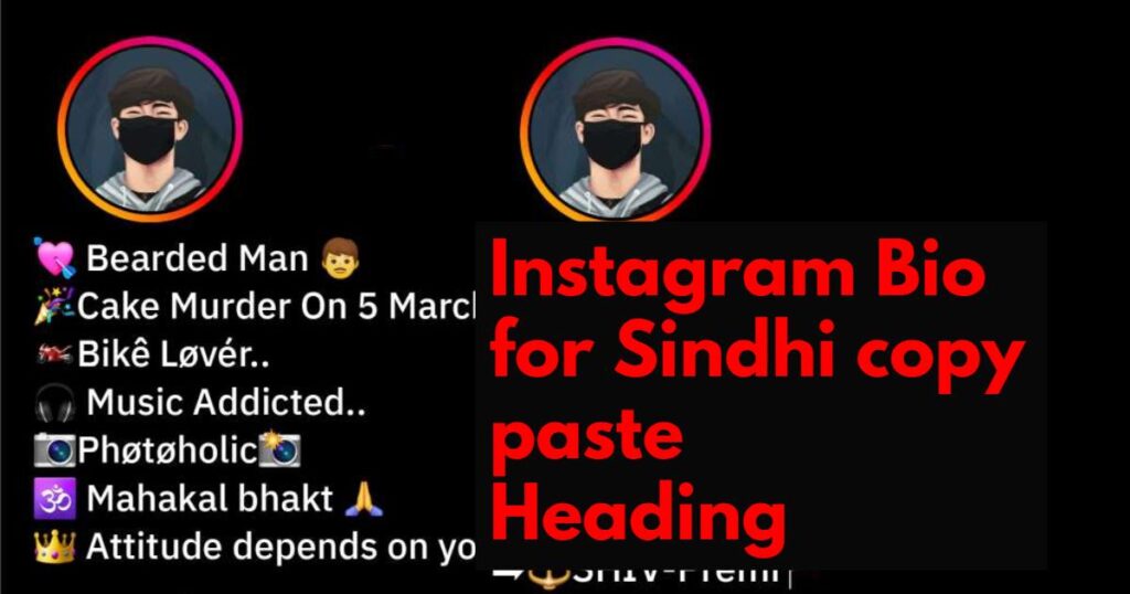 Latest 480+ Instagram Bio for Sindhi copy paste